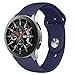 Kmasic Sport Band Compatible Samsung Galaxy Watch 46mm, Gear S3 Band, Soft Silicone Strap Replacement Wristband Compatible Samsung Galaxy Watch SM-R800NZSAXAR Smart Fitness Watch, Large, Ocean Blue