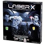 Laser X Gaming Experience 2 Player Set with Storage Bag and Batteries,Include 2 Blasters and 2 Receiver Vests with Full Color Lighting Effects, Interactive VOice Coach and Range of up to 200 Feet