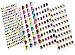Halovin Self-Adhesive Multicolor Flatback Rhinestone Sticker Gems, Assorted Bling Craft Jewels Crystal Stickers(386 Pieces)