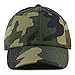 The Hat Depot Kids Washed Low Profile Cotton and Denim Plain Baseball Cap Hat (2-5 yrs, Woodland Camo)