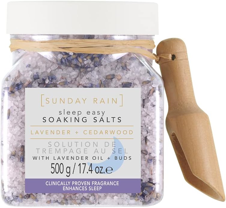 Sunday Rain Sleep Easy Bath Salts Lavender Cedarwood 500g Vegan Cruelty-Free