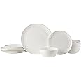 Mikasa Kamryn Vegan Bone Chip Resistant 12 Piece Dinnerware Set, Service for 4