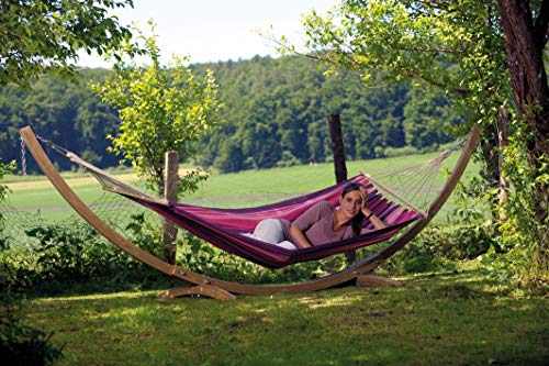 AMAZONAS Hängemattenset Starset Candy Hängematte inkl. hochwertigem Gestell aus FSC Fichtenholz buntgestreift – Bild 3