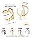 LOYALLOOK 8Pcs Stainless Steel 16 Gauge Cross X Ear Cuff Cartilage earrings Fake Conch Piercing for Mens Womens