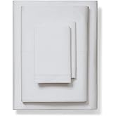 1000-Thread-Count 100% Pure Cotton Bed Sheets -4 Pc Queen Size Silver Sheet Set, Single Ply Long Staple Combed Cotton Yarns, Best Luxury Sateen Weave, Fits Mattress Upto 17'' Deep Pocket