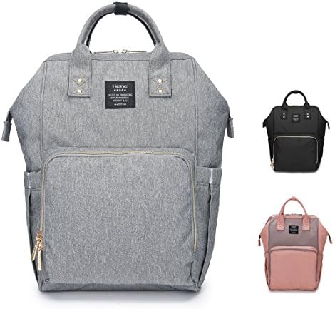 Vipsoul Beauty Diaper Bag Multipurpose Nappy Travel backpack for Baby Care, Large Capacity, Stylish and Durable (Gray)