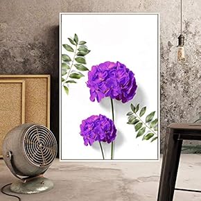 Floating Framed Canvas Wall Art for Living Room, Bedroom Flowers Canvas Prints for Home Decoration Ready to Hang - 16x24 inches