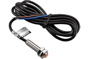 Heschen M8 Inductive Proximity Sensor Switch PR08-1.5DC Cylindrical Type Detector 1.5mm DC12-24V 2-Wire NC(Normally Closed) CE