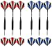 6 Pack Steel Tip Darts with Aluminium Shafts | 12 PVC Flights | Dart Case by MARRELS