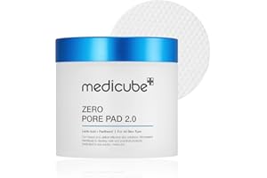 Medicube Zero Pore Pads 2.0 - Dual-Textured Facial Toner Pads for Exfoliation and Minimizing Pores with 4.5% AHA Lactic Acid 