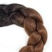 Forevery Braiding Hair 24” Jumbo Braids Color Braiding Hair 3PCS Braiding Hair Brown Jumbo Braiding Kenakalon Hair Braid Hair (3pcs, Black-Dark Brown)