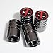 US85 Deadpool Black Chrome Auto Car Wheel Tire Air Valve Caps Stem Cover