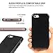 TENDLIN Compatible with iPhone 5S Case/iPhone SE 2016 Case (1st Gen) Leather Back Flexible TPU Silicone Hybrid Arc Bumper Shockproof Case for iPhone 5 / 5S / SE (1st Gen 2016) - Black