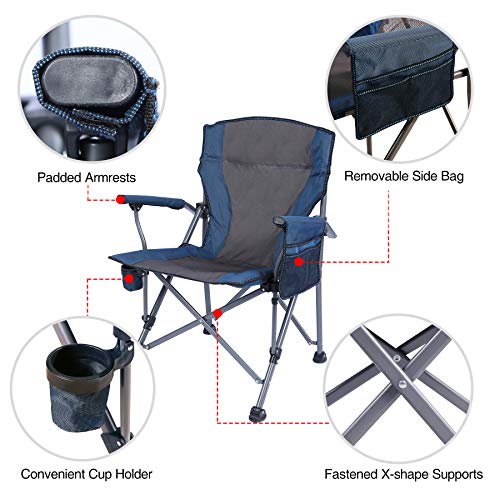 REDCAMP Oversized Camping Chairs for Adults, Comfortable Heavy Duty
