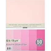 Recollections Cardstock Paper, 8 1/2 X 11 Pink Buttons - 50 Sheets