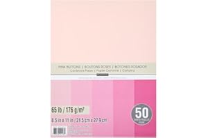 Recollections Cardstock Paper, 8 1/2 X 11 Pink Buttons - 50 Sheets