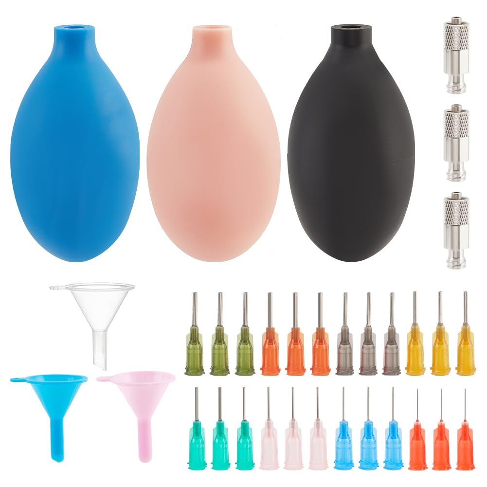 WEBEEDY 3 Sets Ceramic Tools Pottery Supplies Clay Tools Set for Pottery Glaze, with Precision Tip Applicator Bottle Slip Trailing Squeeze Bottles, Various Needles and Filling Funnels