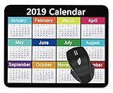 ABin 2019 Calendar Mouse Pad Gaming Mouse Pad Mousepad Nonslip Rubber Backing