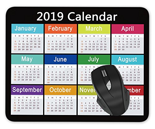 ABin 2019 Calendar Mouse Pad Gaming Mouse Pad Mousepad Nonslip Rubber Backing