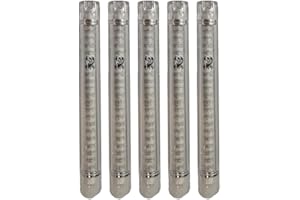 SUPER STAM Plastic Mezuzah Case Holder – Semiround Design with Silver Accent – Self-Stick Adhesive Back – Waterproof Rubber Cork – 5 Pack (CLEAR SILVER, #15 for 15 cm scroll)