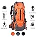 ONEPACK 70L Internal Frame Hiking Backpack with Rainfly (65+5L) Backpacking Bag with Waterproof Rain Cover for Outdoor Travel Winter Mountaineering Trekking Orange