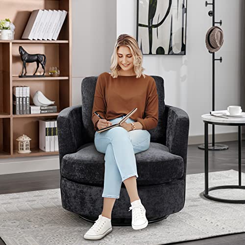 Swivel Barrel Chair, Swivel Chairs for Living Room, Modern
