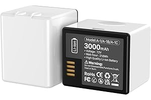SHENMZ 3000mAh Replacement Battery for Arlo Pro/Pro 2 Cameras (VMC4030/VMS3230/VMA4400), High Capacity Li-ion, 7.2V 21.6Wh, 2