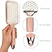 Navaris Paddle Brush Large Detangling Styling Hairbrush for All Hair Types with Conforming Comfort Gel Handle Metallic Rose Gold