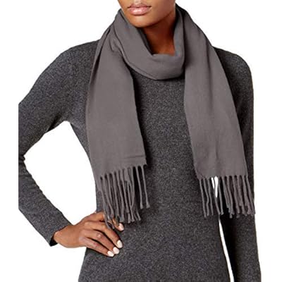 Cejon Womens Solid Woven Muffler Scarf One Size Grey Cejon Womens Solid Woven Muffler Scarf One Size Grey