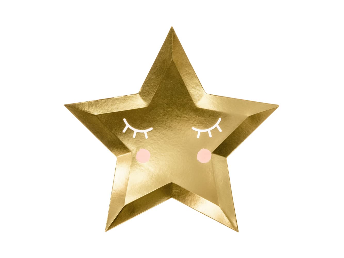 Luck and Luck Plates Star Gold 27cm Set of 6 Party