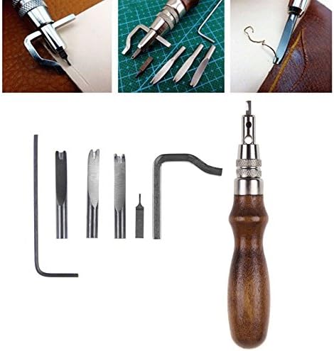 Wood Chisels 5in1 Adjustable Pro Stitching Groover Crease Gouges Craft Carve Hand Tool #1pcs #3pcs #5pcs (3)