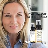 Hyaluronic Acid Serum for Skin from Stellar Skin. Natural Formula. Best Moisturizing Facial Serum for the Anti Aging Anti Wrinkle Battle. Made in the USA