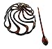 Parcelona French Swirls Celluloid Chignon Hair Slide Pin Thru 3.5