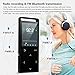 16GB Bluetooth MP3 Player with FM Radio/Voice Recorder, 60 Hours Playback, Lossless Sound,Metal Touch Button, 1.8 Inch Color Screen, HD Sound Quality Earphone, with an Armband, Black and Bluetooth