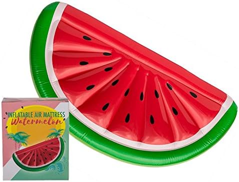 Giant Inflatable Watermelon Air Mattress Beach Swim Swimming Rubber Toy Float Lounger Raft - Made of Premium Strong PVC Material - 180cm x 90cm