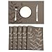 Pauwer Placemats Set of 8 for Dining Table Washable Woven Vinyl Placemat Non-Slip Heat Resistant Kitchen Table Mats Easy to Clean
