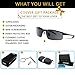 COSVER Men's Sports Style Polarized Sunglasses for Men Driving Cycling Running Fishing Golf Unbreakable Frame Metal Driver Glasses (Black)