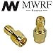 MWRF Source 2PCs coaxial Coax Adapter SMA Female to RP-SMA Male; Wi-Fi Antenna/Signal Booster/Repeaters/Radio/Extension Cable/FPV Drone 2pack