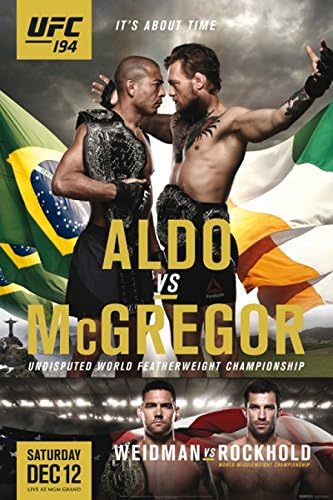 Ufc 194 Aldo Vs Mcgregor Poster Print 60 96 X 91 44 Cm Amazon Co Uk Kitchen Home
