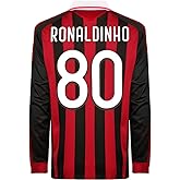 Milan Ronaldinho #80 Retro Men’s Soccer Jersey Fan Edition – Short & Long Sleeve Training & Casual Shirt – Home 2009/10
