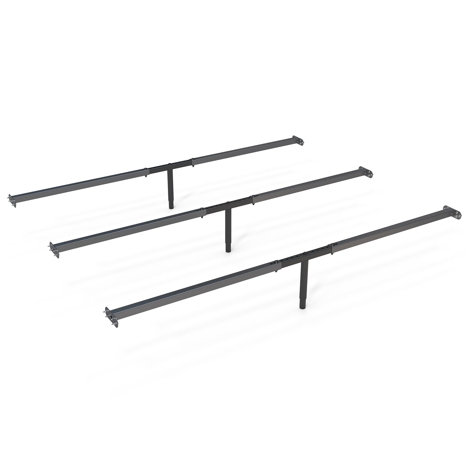 Photo 1 of  ***TRUCK/TRAILER PICKUP ONLY***Bed Frame Support System 3Pack 58in-68in, Adjustable Bed Frame Center Support, Bed Support Slats for Queen and King Mattress, Box Springs, and Universal Bed Foundations (Black/3pack, 58Inch-68Inch)