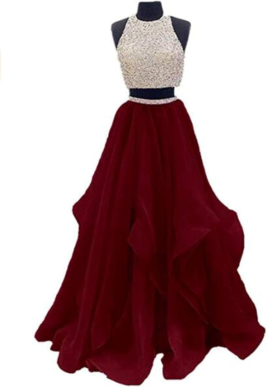 layered evening dress