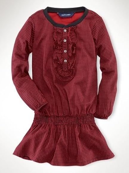 Amazon Co Jp Polo Ralph Lauren ラルフローレン ラッフル チュニック ワンピース 長袖 プライド柄 月齢 2t 2歳 服 ファッション小物