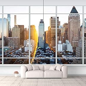 Wall Murals for Bedroom Japanese Style Grid Door View Large Removable Wallpaper Peel and Stick Wall Stickers - 66x96 inches