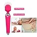 CNHIDEE Vibrator Massager Wand Handheld Magic Body Cellulite Foot Hand Neck Back Head Massage Mini Cordless Vibrating Portable Waterproof 10X Rechargeable Silicone Muscle Sport Recovery (Pink)