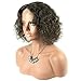 Eayon Hair Short Bob Curly Human Hair Wigs for Women Middle Part Brazilian Virgin Hair Lace Front Wigs with Baby Hair 130% Density Natural Color 10inch