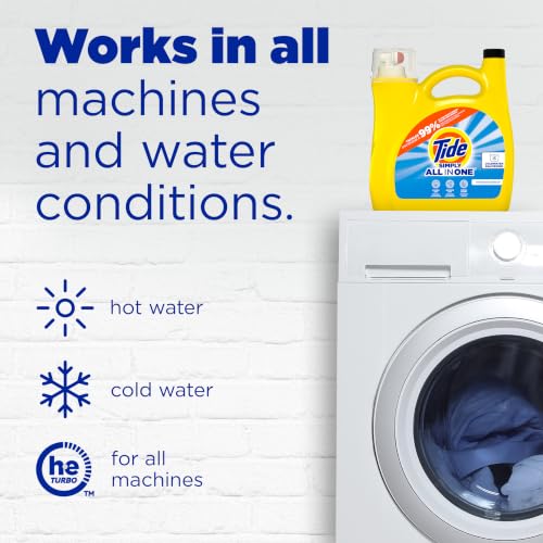 Tide Simply All-In-One Liquid Laundry Detergent, Refreshing Breeze Scent, 128 Loads, 168 photo 9