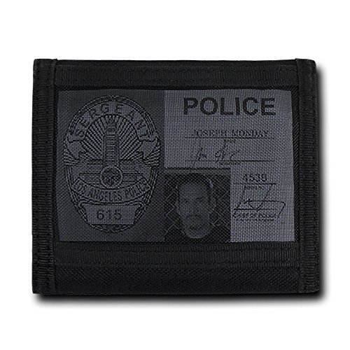 USA US American Flag Tactical Patriotic Military Trifold Wallet Money Holder (Black)