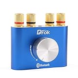 DROK Bluetooth Audio Amplifier Bluetooth Stereo 2.0 Channel Audio Receiver High-power 30W*2 Suitable for 6.5-inch or 6.5-inch below the Speakers,Bookshelf Stereo&DIY Audio Enthusiasts Modified Speakers