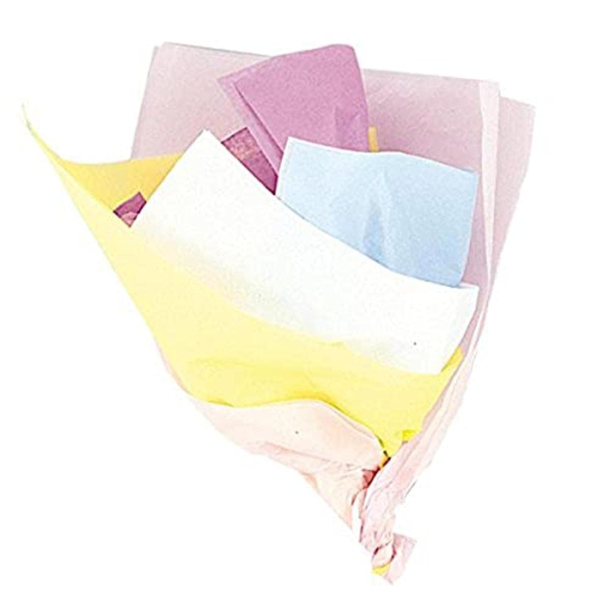 Vibrant Assorted Pastel Color Tissue Sheets (50cm x 66cm) 10 Count - Premium Quality, Large Gift-Wrapping Paper for Crafts, Decorations, and Special Occasions